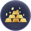 Gold Bars Icon: Symbolizing Wealth and Prosperity with Stacked Bars of Precious Metal