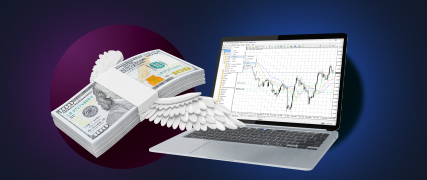 A person sitting at a desk, analyzing charts and graphs on a computer screen, engaging in online trading with money.