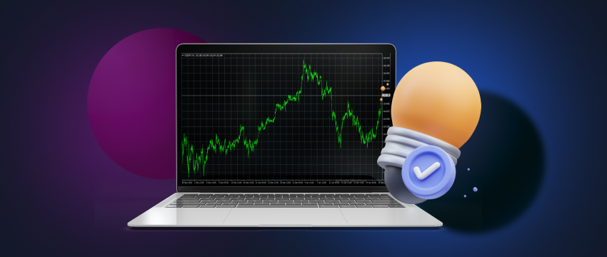 A person researching forex trading techniques on a computer, with currency exchange graphs displayed on the screen.