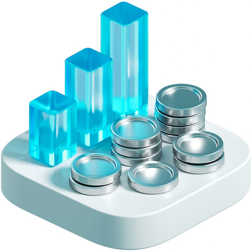A visual representation featuring a stack of coins and a bar graph, highlighting trends for position traders.