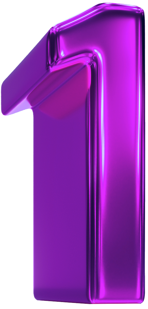 Un objet en plastique violet affiché sur un fond blanc, symbolisant une étape dans le processus de sélection du style de trading.