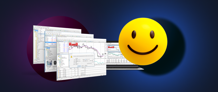Un visage souriant joyeux à côté d’un écran d’ordinateur affichant un visage souriant similaire, représentant le bonheur dans l’interaction numérique.