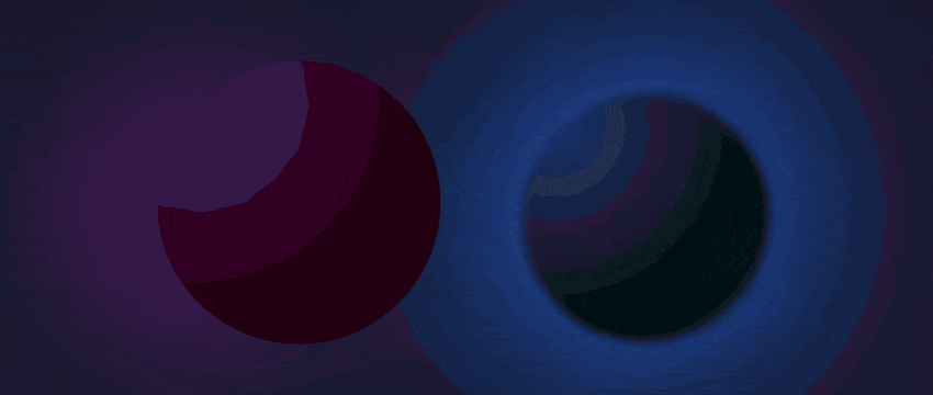 Abstract painting in purple and blue, featuring a woman using a laptop with the MetaTrader 4 platform displayed.