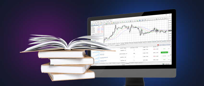 Capture d'écran du logiciel de trading forex, MetaTrader 4, avec des outils et des ressources pour apprendre le trading forex.