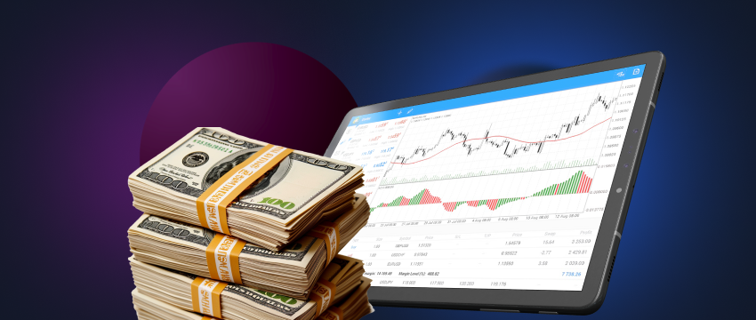 Imagen informativa que ilustra estrategias para ganar dinero en el trading de forex, centrada en el análisis de take-profit en MT4.