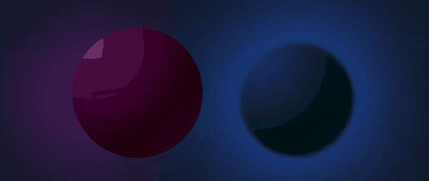 A blue and purple sphere illustrating market trends, connected to Euro-Dollar trading analysis on a laptop from a male trader.