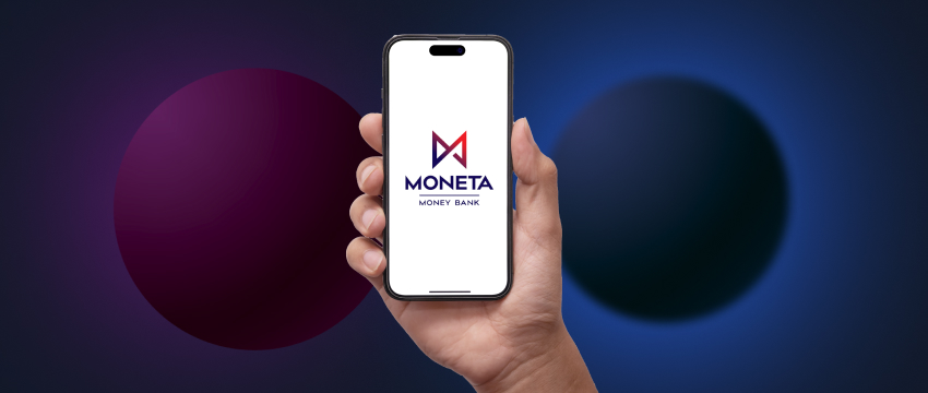 Logo of the Aion mobile app, associated with Moneta banking services in the Czech Republic.