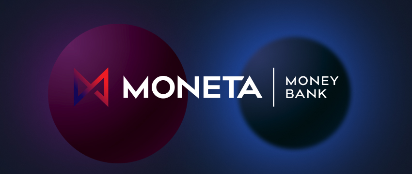 Logo of Moneta Money Bank, a prominent Czech financial institution, showcasing a sleek and contemporary design.