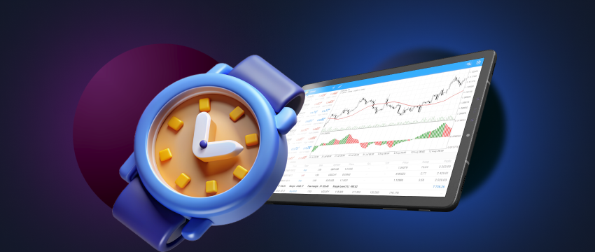 Un gros plan d'une montre à côté d'un ordinateur portable affichant un graphique boursier, symbolisant l'intersection entre le temps et l'investissement.