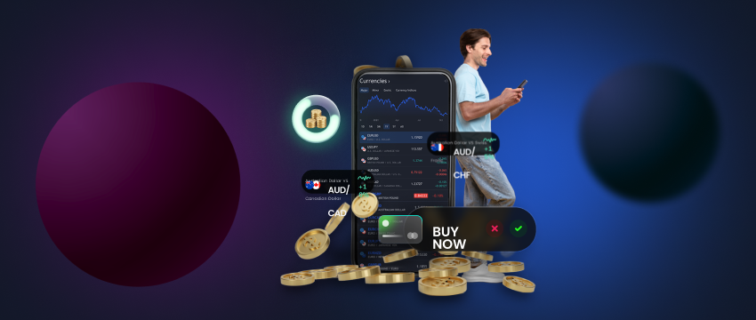 Un trader avec un appareil mobile affichant des données Forex, un outil puissant pour apprendre et maîtriser l'art du trading.